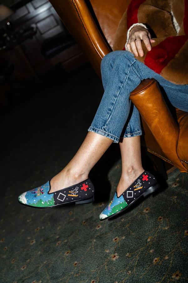 BY PAIGE - NEEDLEPOINT LOAFER IN GONE SKIING