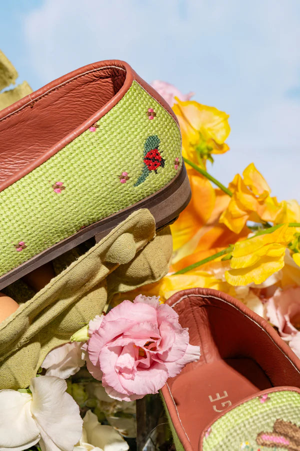 BY PAIGE - NEEDLEPOINT LOAFER IN SPRING BUNNY