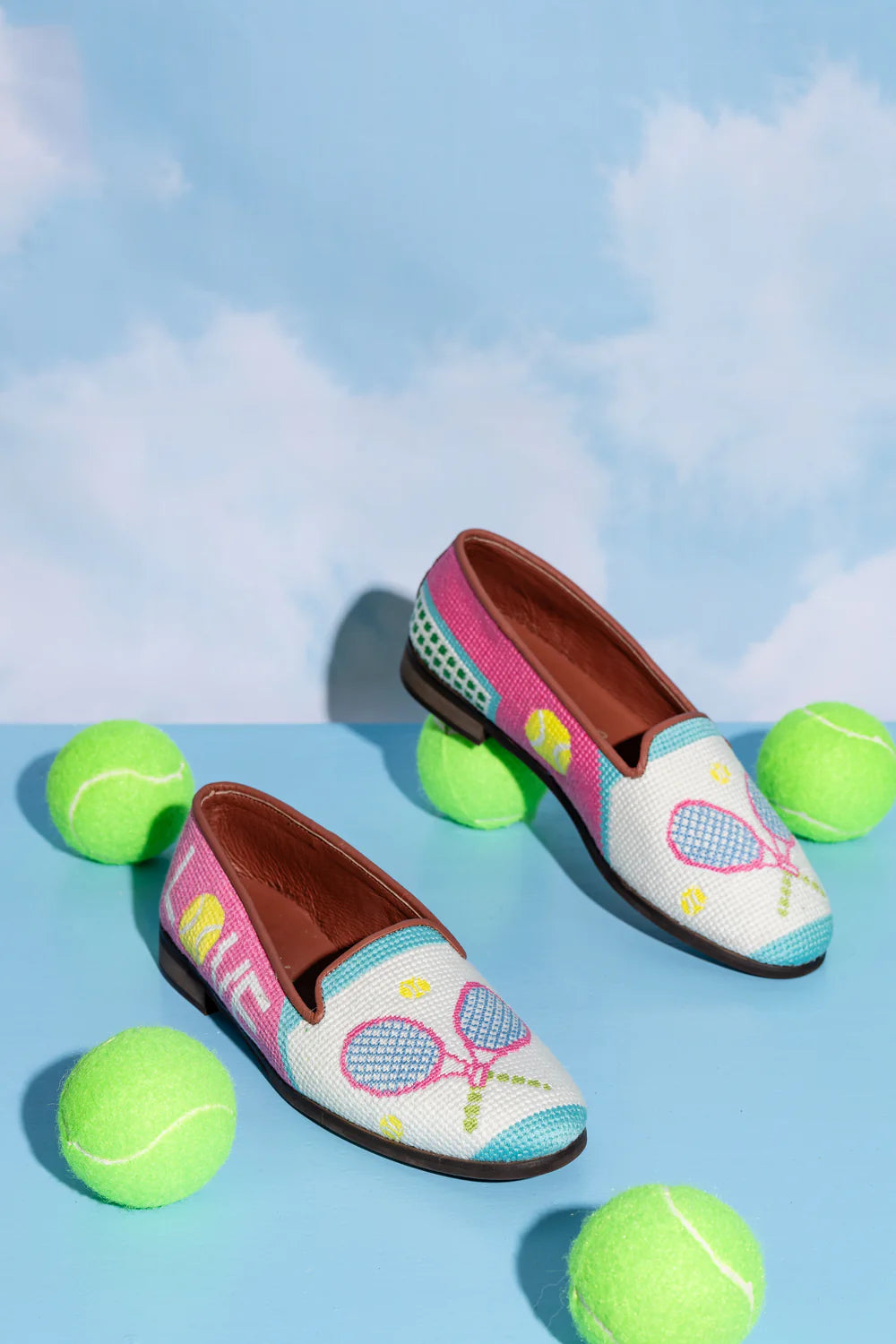 BY PAIGE - NEEDLEPOINT LOAFER IN TENNIS