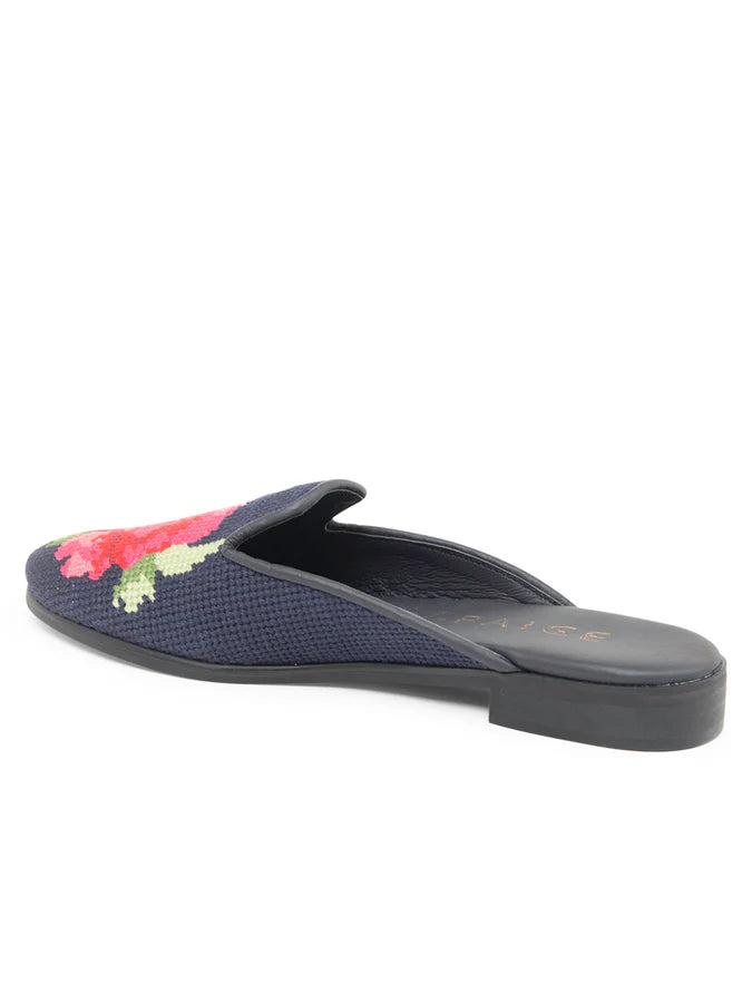 BY PAIGE - NEEDLEPOINT MULE IN PINK PEONY
