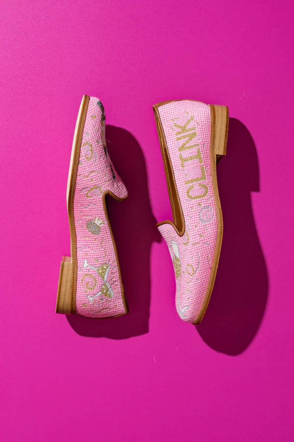 BY PAIGE - NEEDLEPOINT LOAFER IN CHAMPAGNE