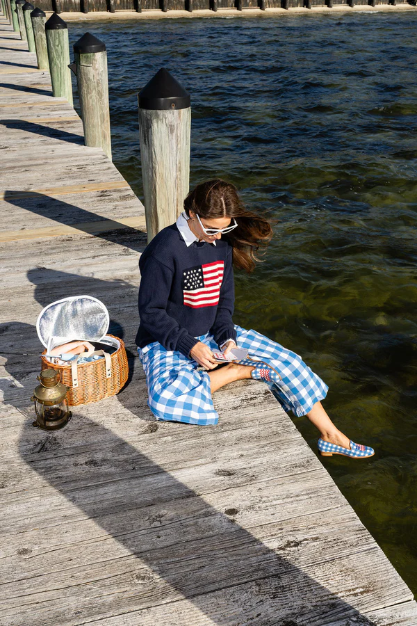 BY PAIGE - NEEDLEPOINT LOAFER IN PREPPY FLAG