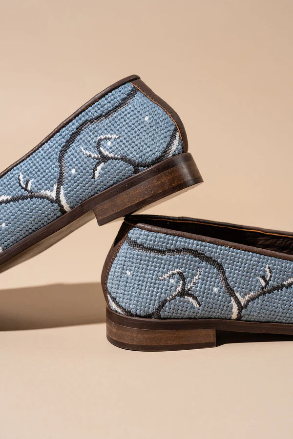 BY PAIGE - NEEDLEPOINT LOAFER IN WINTER CARDINAL