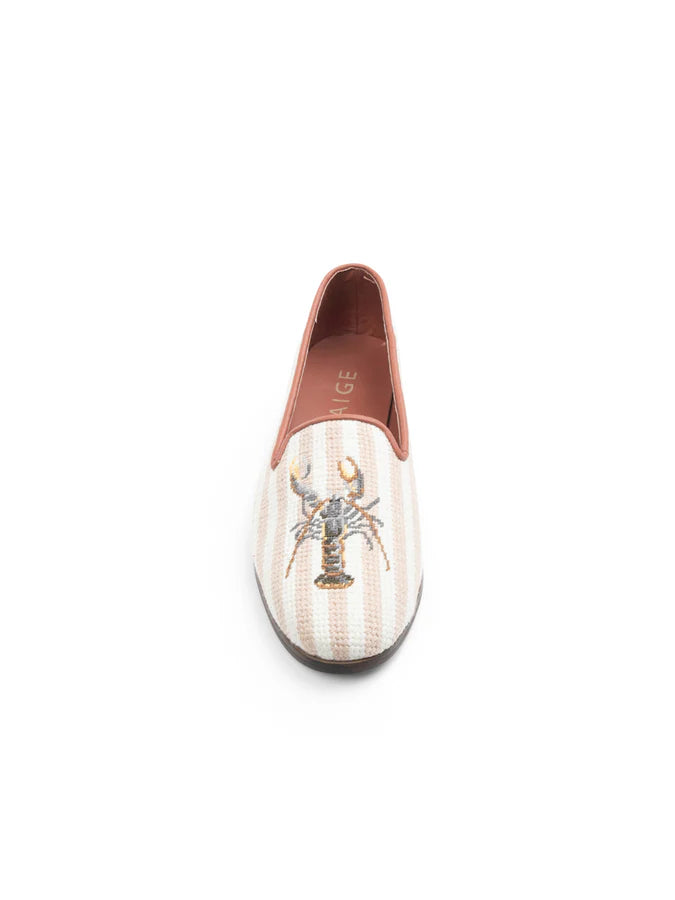 BY PAIGE - NEEDLEPOINT LOAFER IN LOBSTER