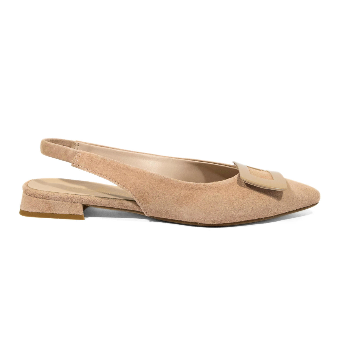 Michele Lopriore Praia Slingback Flats, Suede Desert, product view