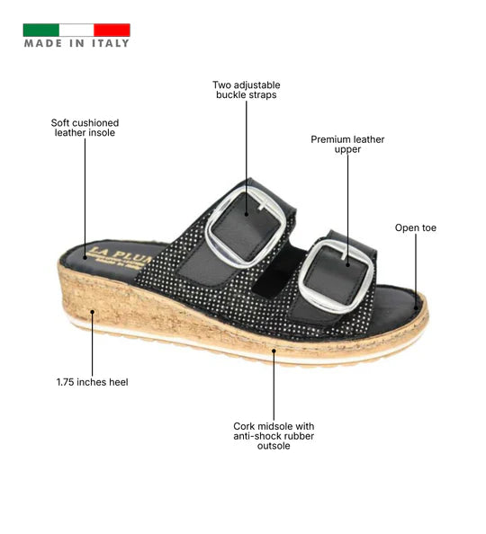 La Plume - Cove Women’s Cork Leather Sandal