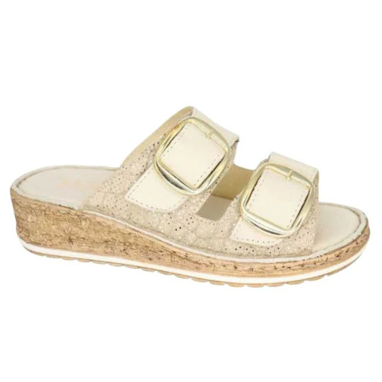 La Plume - Cove Women’s Cork Leather Sandal