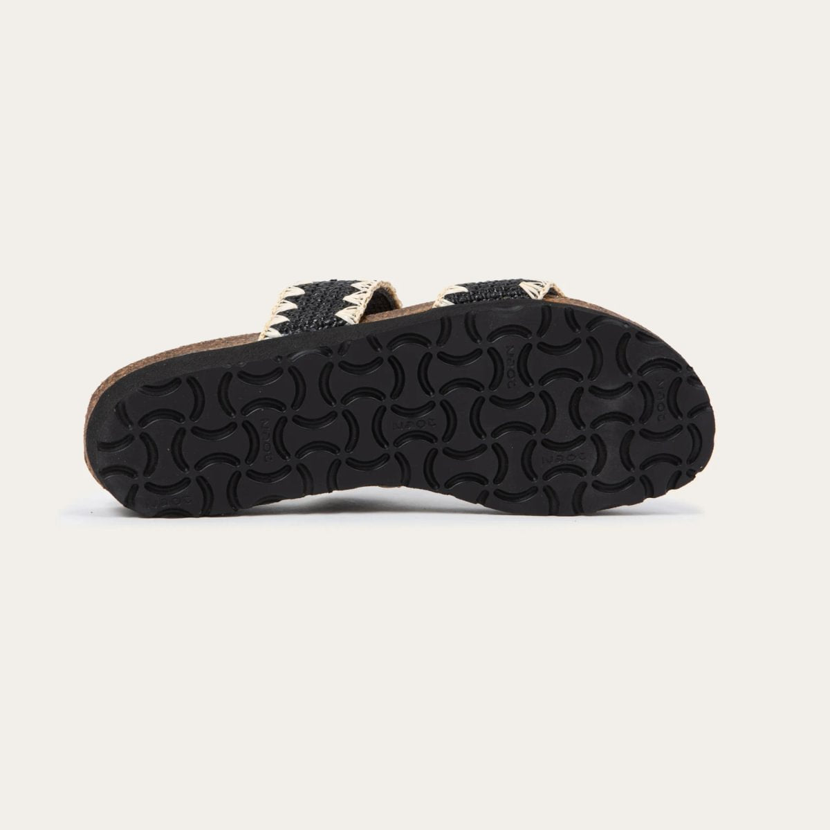 Dylan Slide in Chocolate/Brown Raffia, product view 4