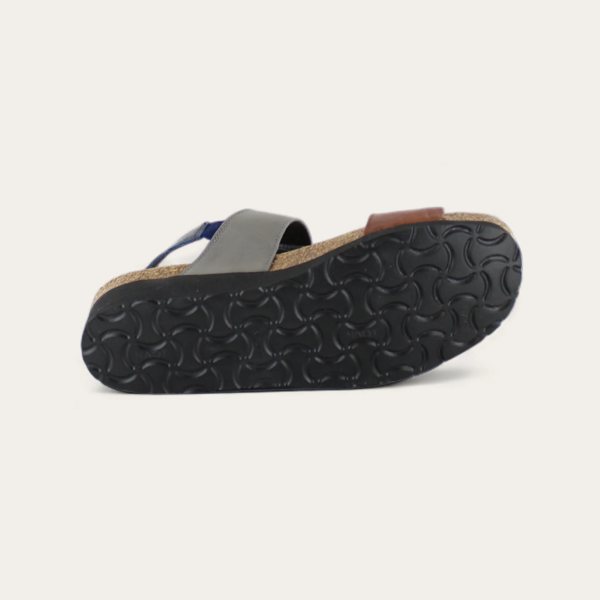 NAOT - EILIANA - SIZE 38 - SOFT CHESTNUT LTHR / FOGGY GREY LTHR / SOFT INK LTHR