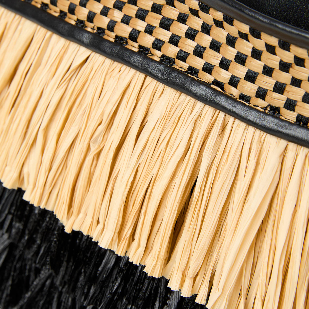 Elba Raffia Purse in Black, product view 4