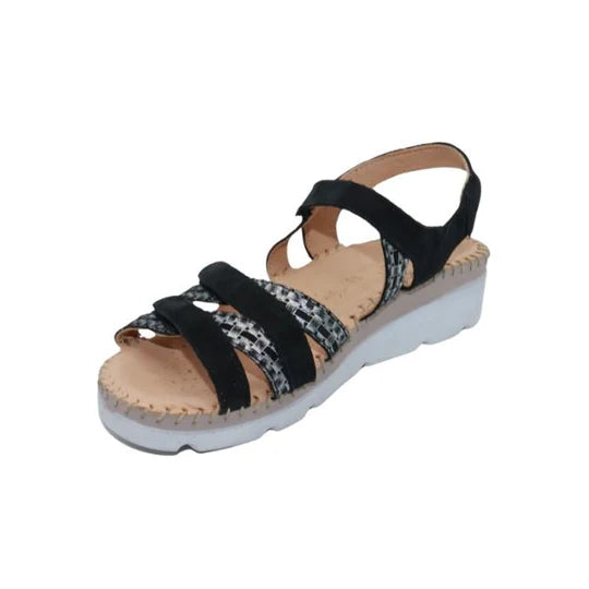 La Plume - Fiesta Women’s Multi-Strap Leather Slingback Sandal