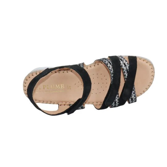 La Plume - Fiesta Women’s Multi-Strap Leather Slingback Sandal