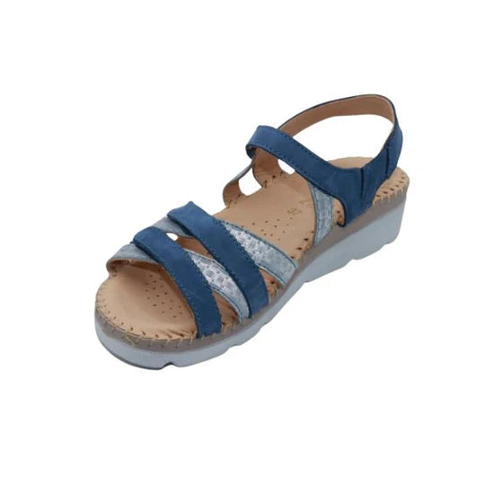 La Plume - Fiesta Women’s Multi-Strap Leather Slingback Sandal