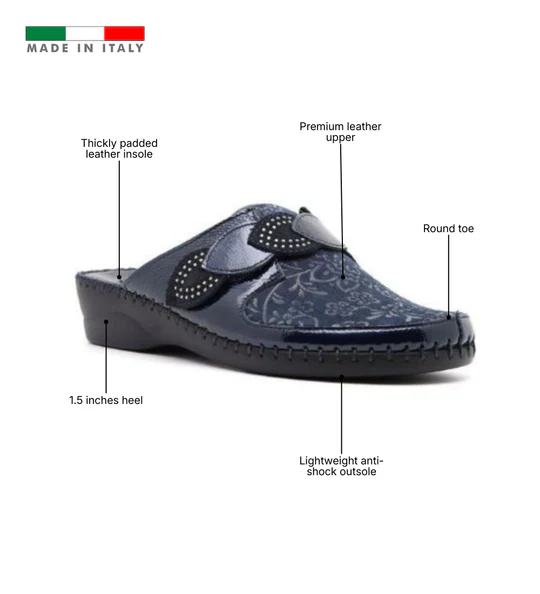 La Plume - Garden Padded Leather Slide