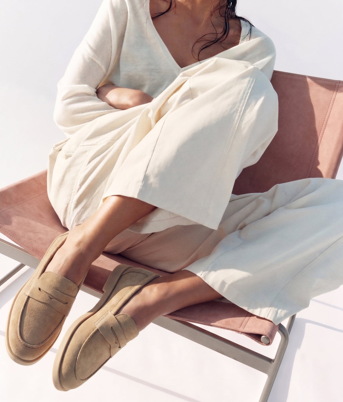 Michele Lopriore Asti Loafers, Suede Camel, gallery view 4