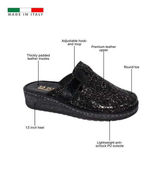 La Plume - Hava Woman's Slip-On Leather Comfort Sandal