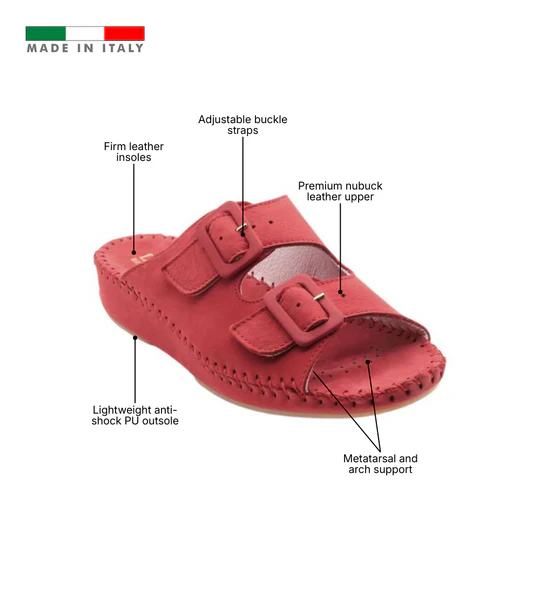 La Plume - Jen Nubuck Leather Slide