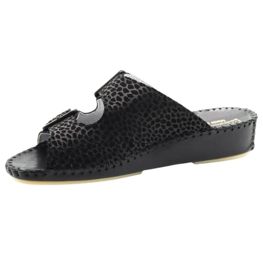 La Plume - Jen Animal Print Leather Slide
