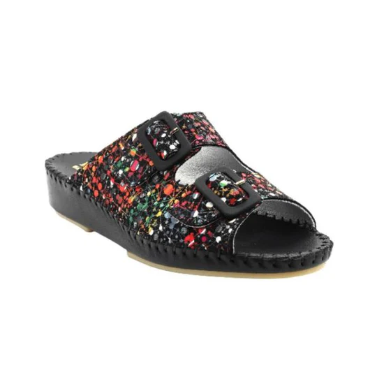 La Plume - Jen Women’s Leather Comfort Slide Sandal