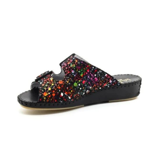 La Plume - Jen Women’s Leather Comfort Slide Sandal