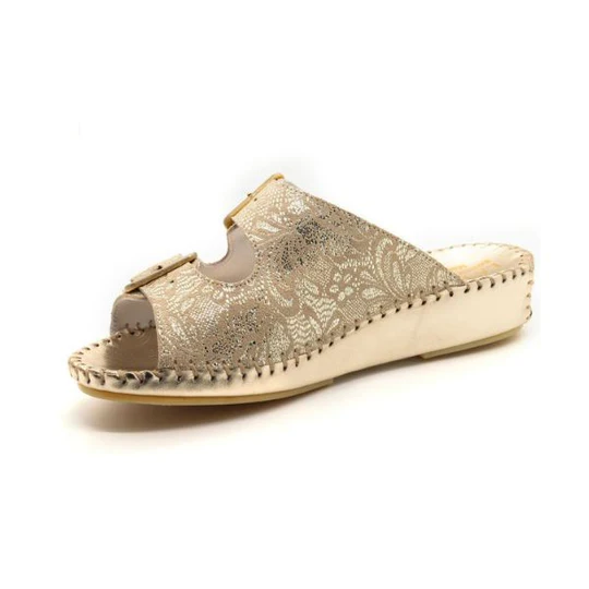 La Plume - Jen Women’s Leather Comfort Slide Sandal