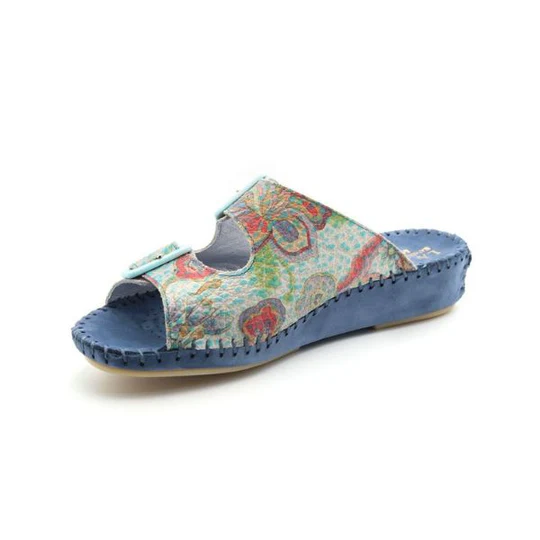 La Plume - Jen Women’s Leather Comfort Slide Sandal
