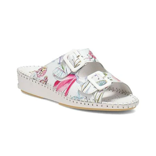 La Plume - Jen Women’s Leather Comfort Slide Sandal
