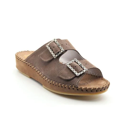 La Plume - Jen Rhinestone Leather Slide