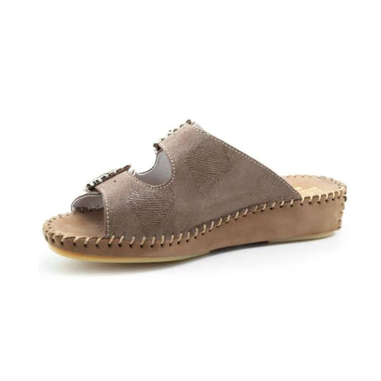 La Plume - Jen Rhinestone Leather Slide