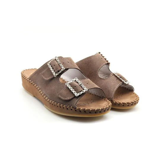 La Plume - Jen Rhinestone Leather Slide