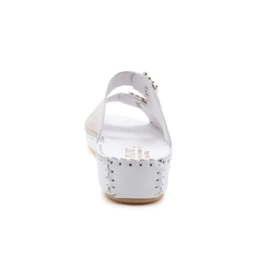 La Plume - Jen Rhinestone Leather Slide