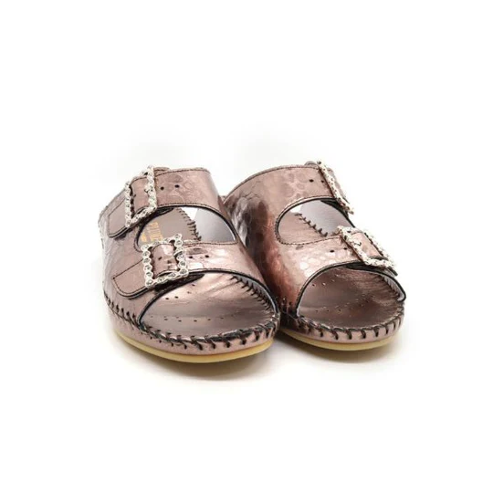 La Plume - Jen Rhinestone Leather Slide