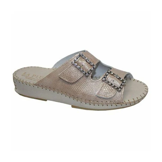 La Plume - Jen Rhinestone Leather Slide