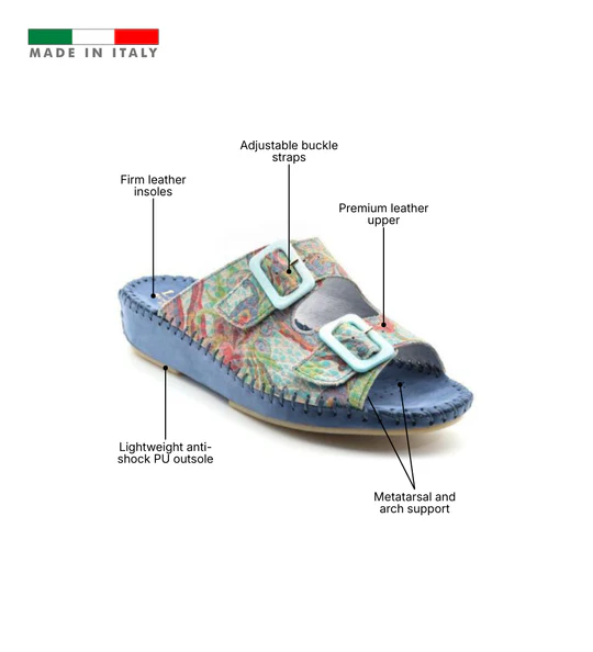La Plume - Jen Women’s Leather Comfort Slide Sandal