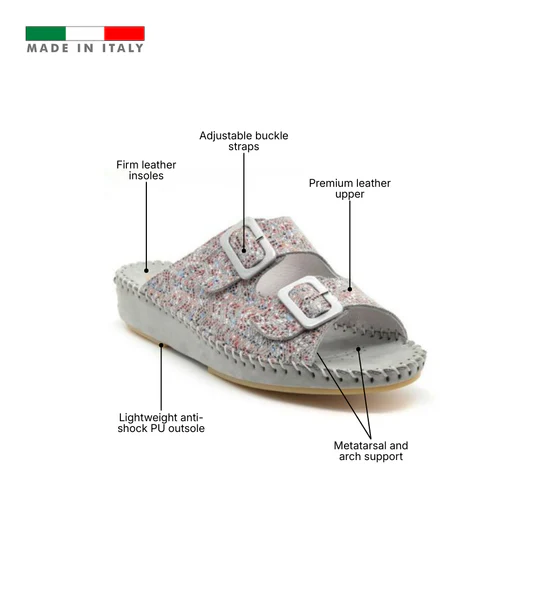 La Plume - Jen Women’s Leather Comfort Slide Sandal
