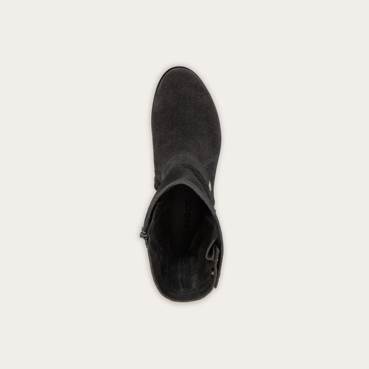 Marin in Black Embossed Suede, product view 3