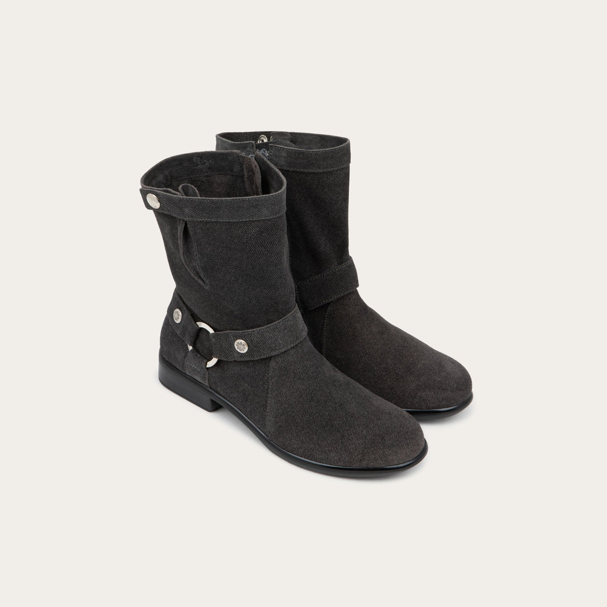 Marin in Black Embossed Suede, product view 5