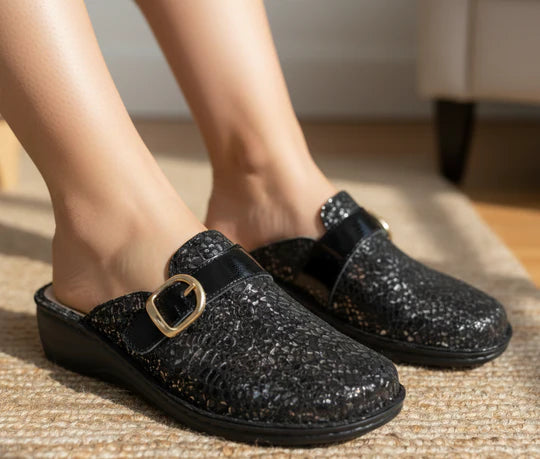 La Plume - Marge Adjustable Leather Mule