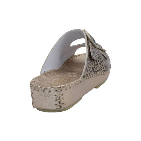 La Plume - Jen Animal Print Leather Slide
