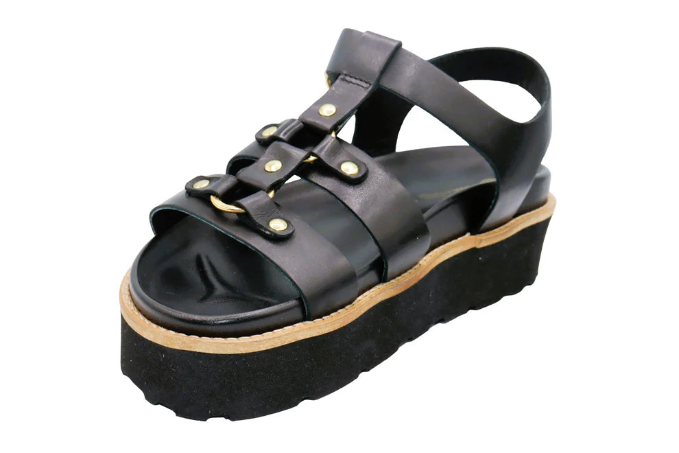 ERIC MICHAEL - MONACO ASYMMETRIC LEATHER SANDAL