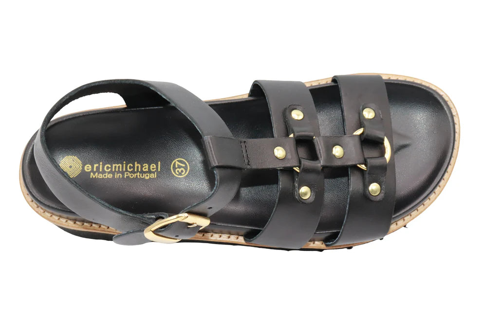 ERIC MICHAEL - MONACO ASYMMETRIC LEATHER SANDAL