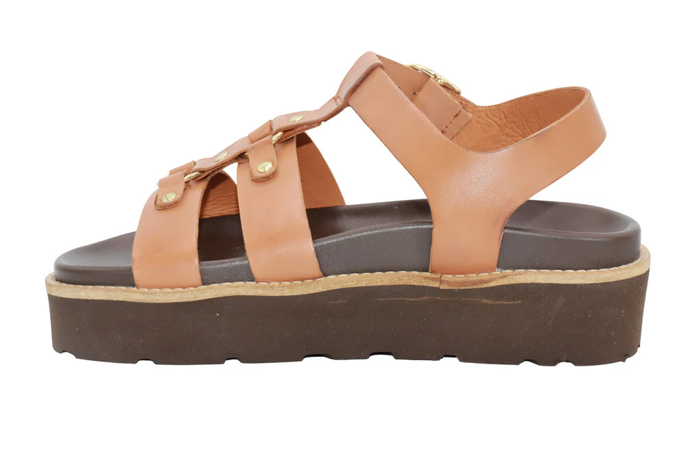 ERIC MICHAEL - MONACO ASYMMETRIC LEATHER SANDAL