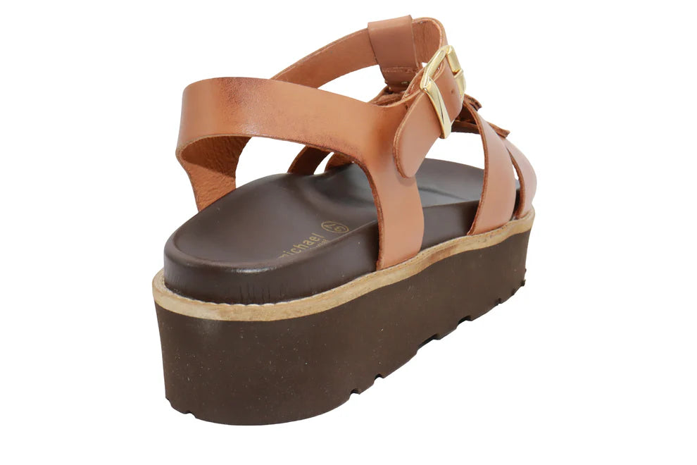ERIC MICHAEL - MONACO ASYMMETRIC LEATHER SANDAL