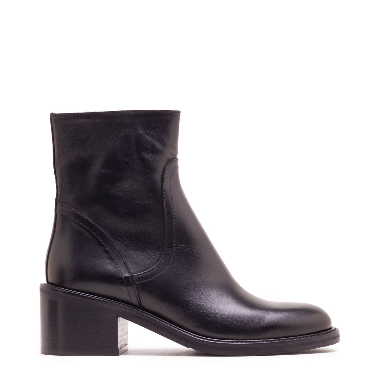 Michele Lopriore Nora Zip Booties, black leather, product view