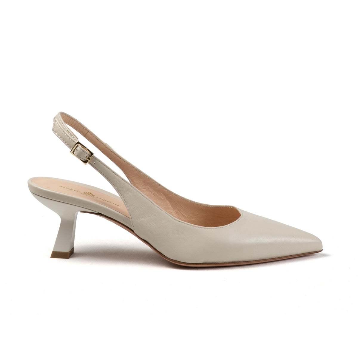 Michele Lopriore Lindsay Slingback 2.5, Soft Leather Milk, product view
