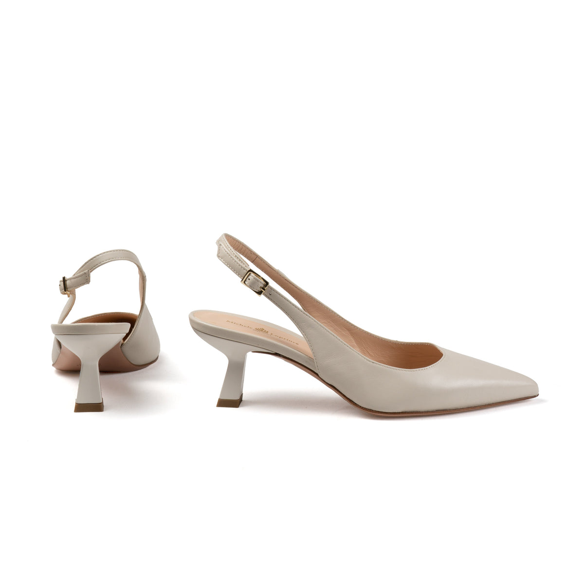 Michele Lopriore Lindsay Slingback 2.5, Soft Leather Milk, gallery view 2