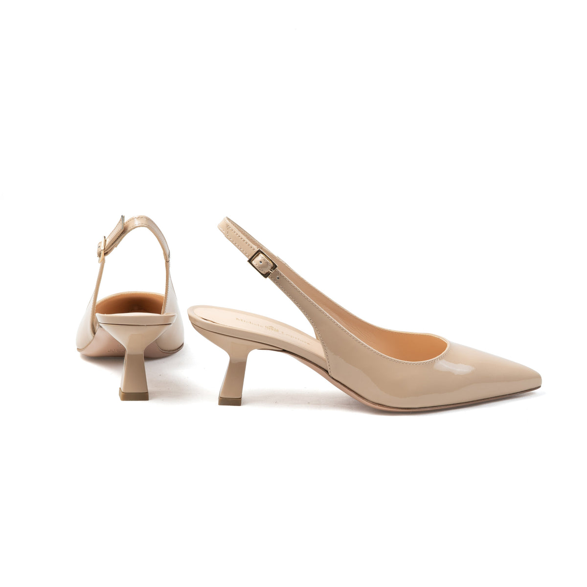 Michele Lopriore Lindsay Slingback 2.5, Patent Leather Nude, gallery view 2