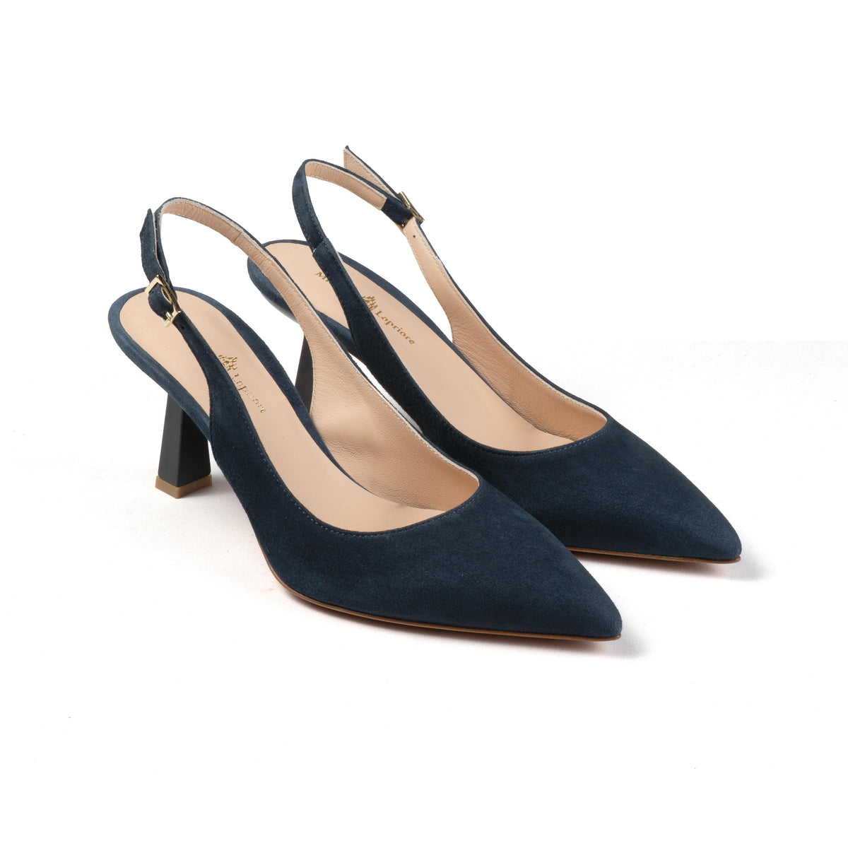 Michele Lopriore Lindsay Sling-Back, Suede Blue, gallery view 3
