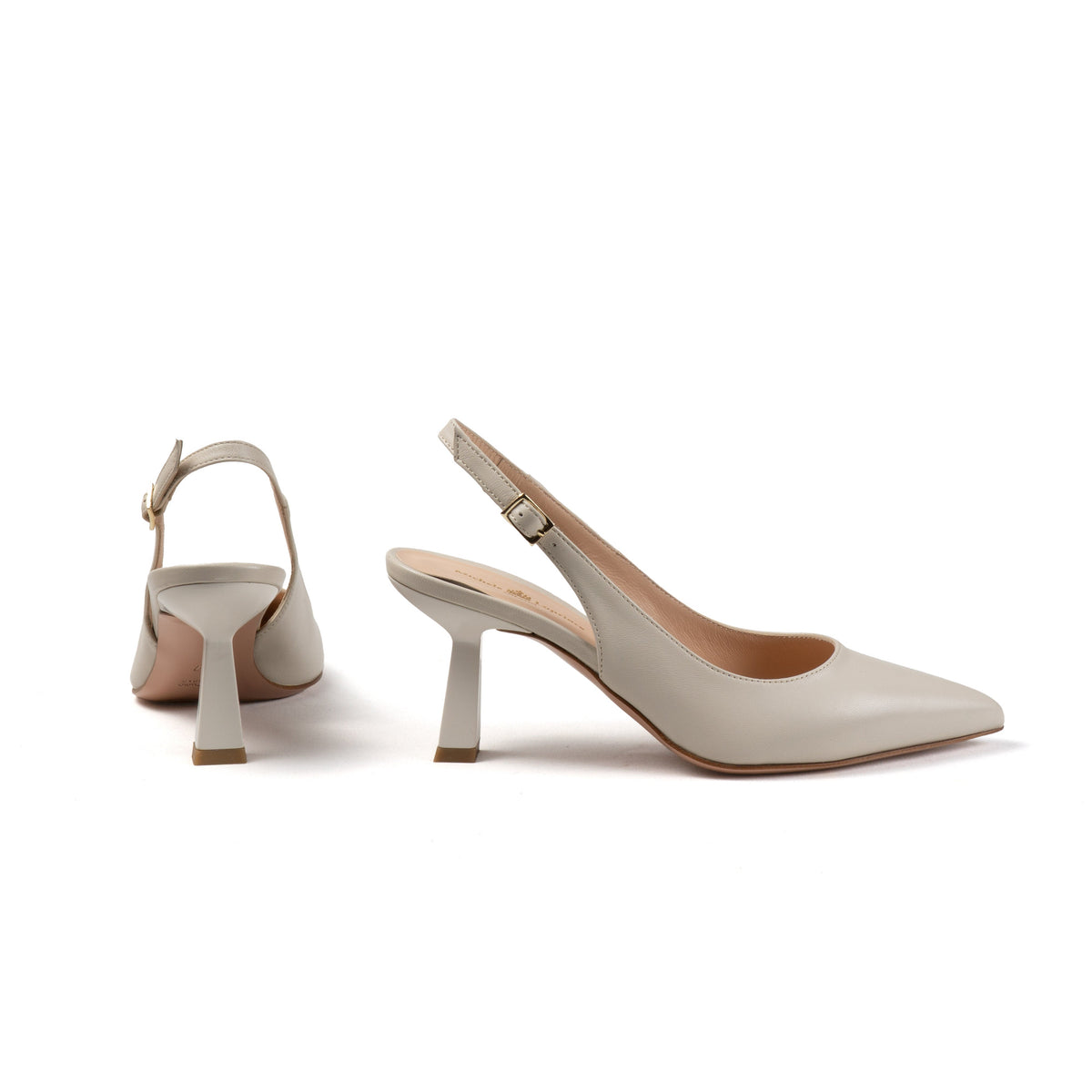 Michele Lopriore Lindsay Sling-Back, Genuine Off White Leather, gallery view 2