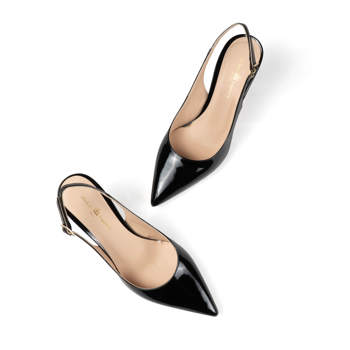 Michele Lopriore Lindsay Sling-Back, Patent Leather Black, gallery view 4
